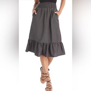 Elegant Black and White Ruffle Skirt